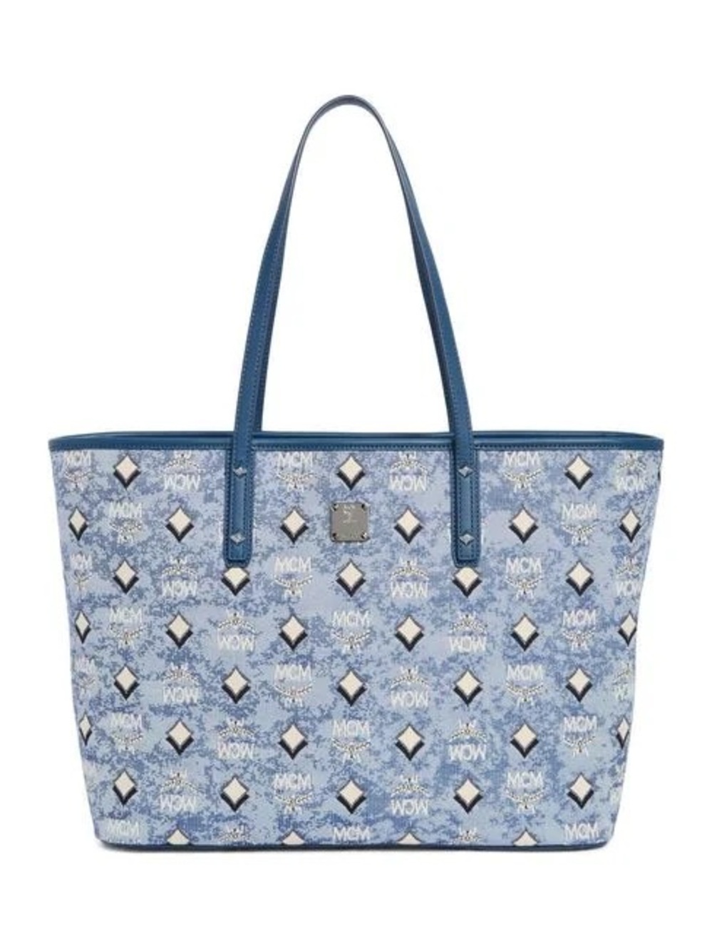 Sale ends 6/9 MCM Aren Blue Logo Tote new